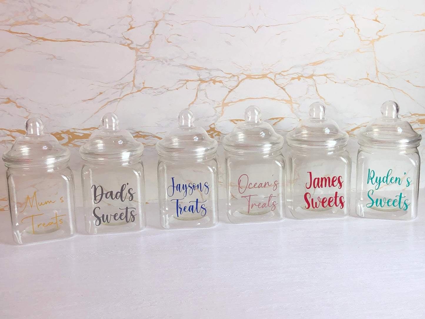 Empty Square Plastic Sweet Jar 450ml | Great For Christmas Treats | Party | Movie Night | Stocking Filler | Personalised Children Adults