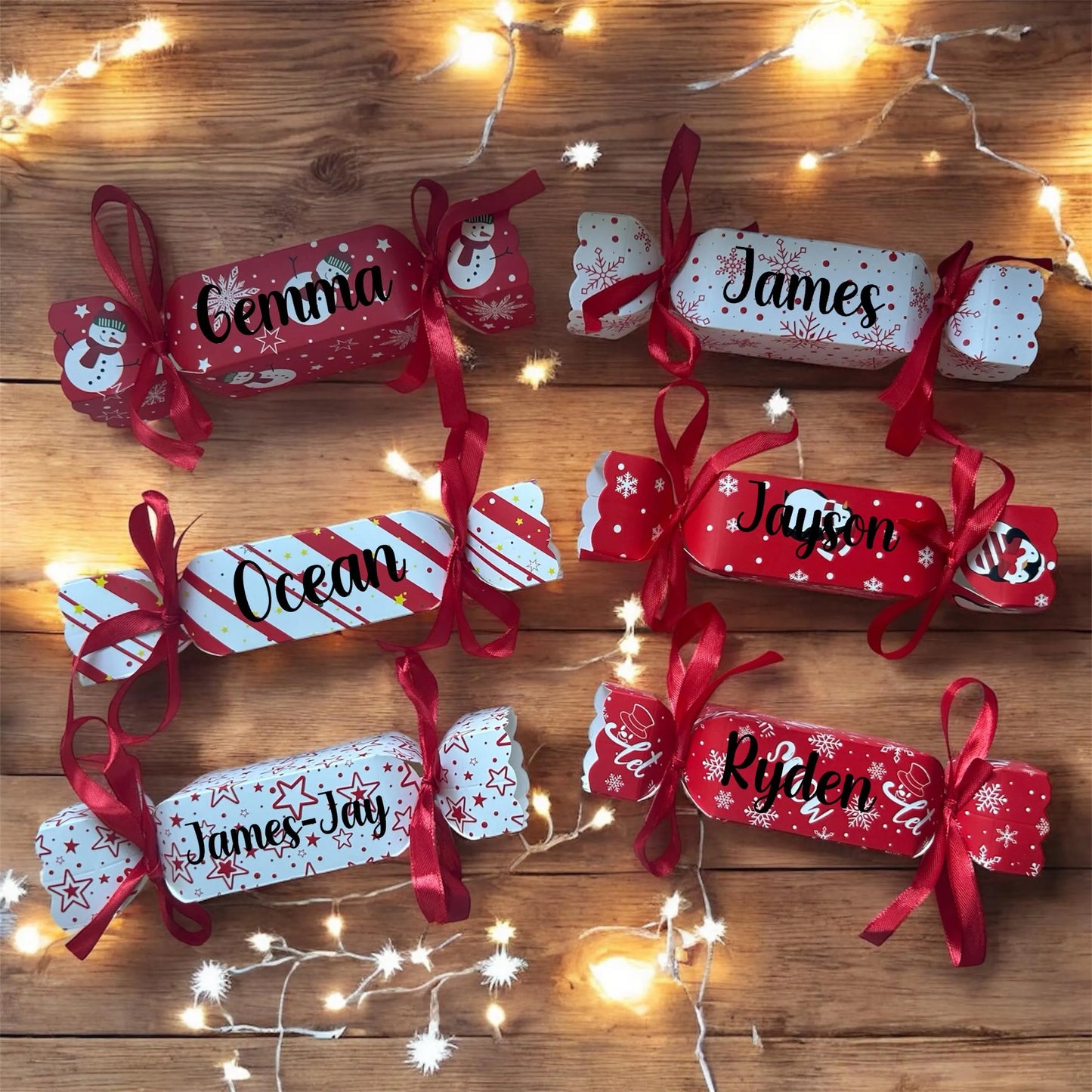 Cracker Shaped Fillable Gift Box 6 Designs Treat Favour Sweet  Gift Jewellery Christmas Wedding Party | Table Placeholder | Birthday