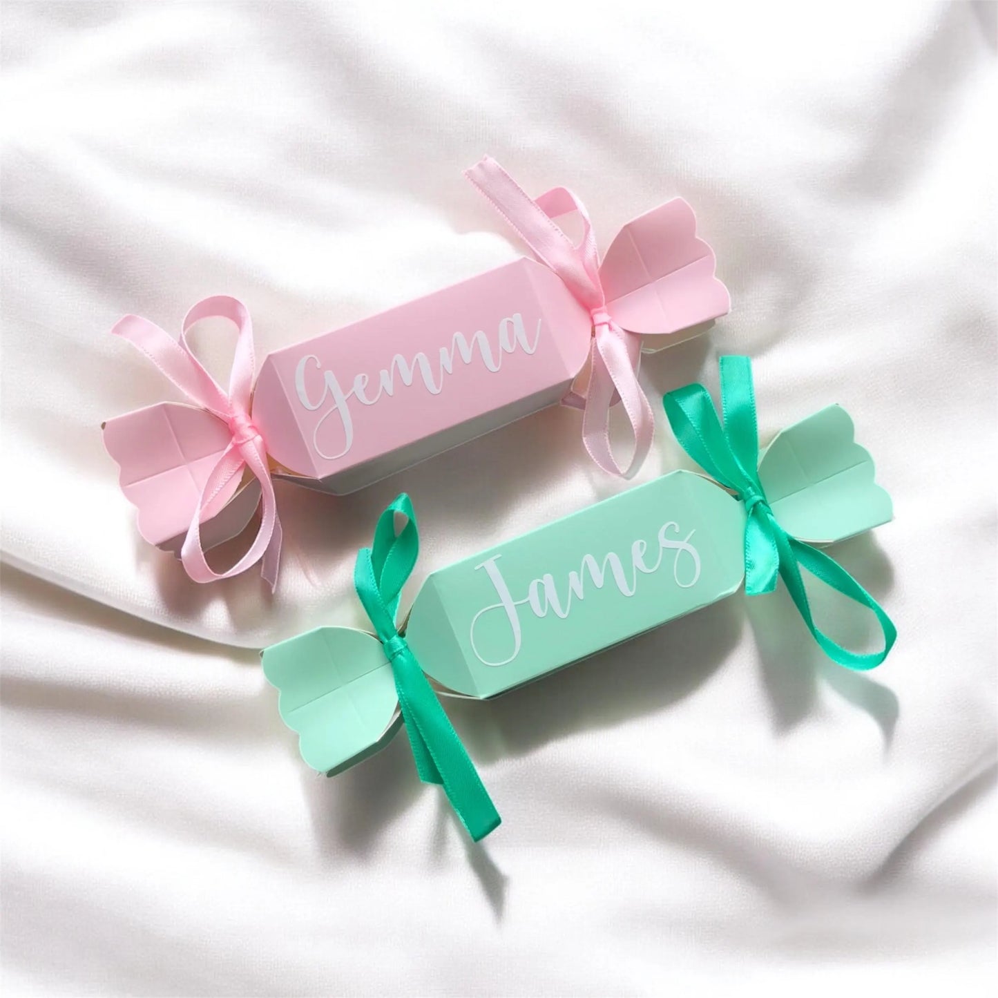 Cracker Shaped Fillable Gift Box Pink Or Mint Green Treat Favour Sweet  Gift Jewellery Wedding Party | Table Placeholder | Birthday