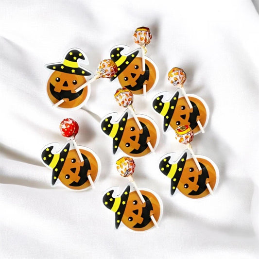 Cute Lollipop Holder Pumpkin  -  Kids Children Party Bag Filler Halloween Gift - Lollipop NOT included