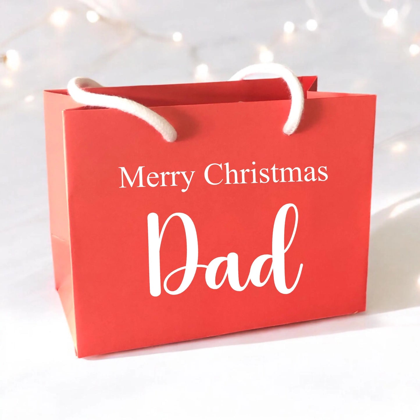 Red Merry Christmas Gift Bag With Rope Handle Personalised With Name Small Medium Large Bags Gifts Present Table Gift Surprise 1