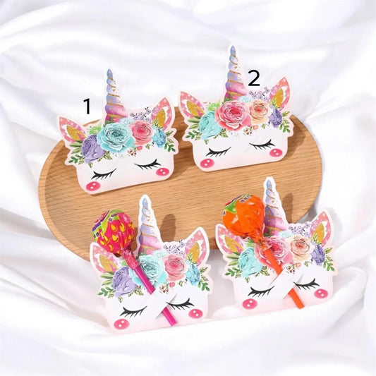 Cute Lollipop Holders Unicorn  -  Kids Children Party Bag Filler - Lollipop NOT included